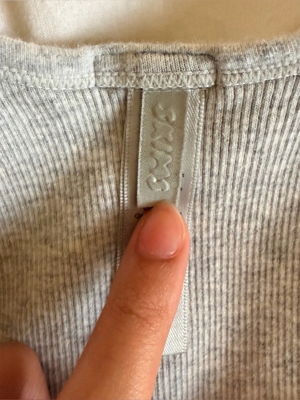 SKIMS Gray Ribbed Racerback Tank - Picture 2 of 5